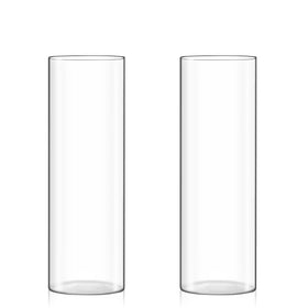Fixwal 2-pack clear tall vase, side view for elegant centerpiece styling.