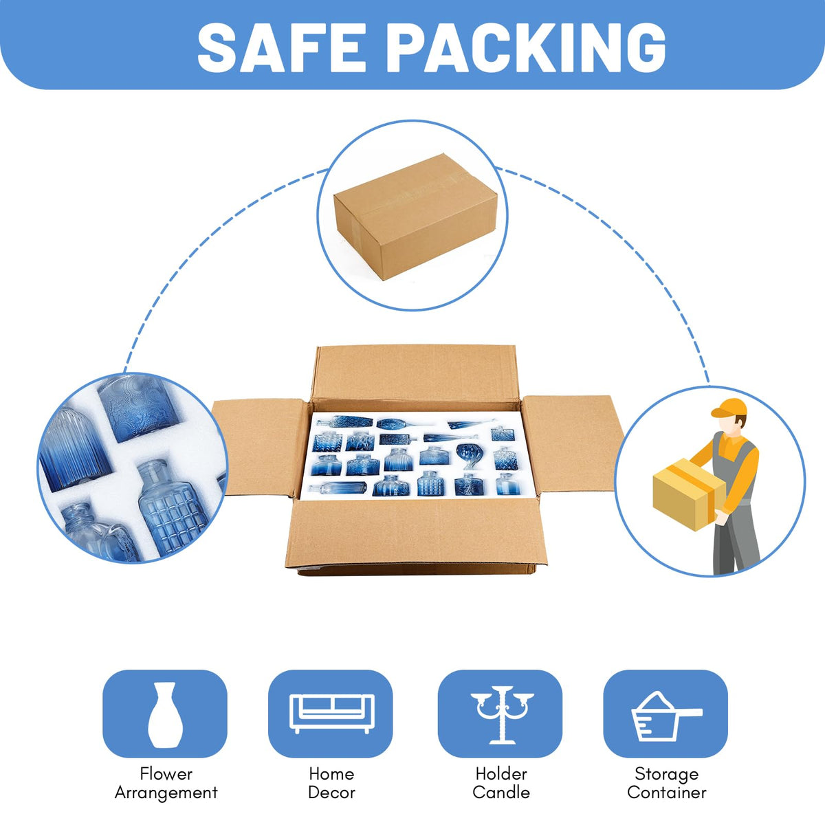 Fixwal packaging protects fragile vases during shipping for reliable delivery