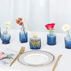Fixwal blue bud vases thick glass for durable display and easy cleaning