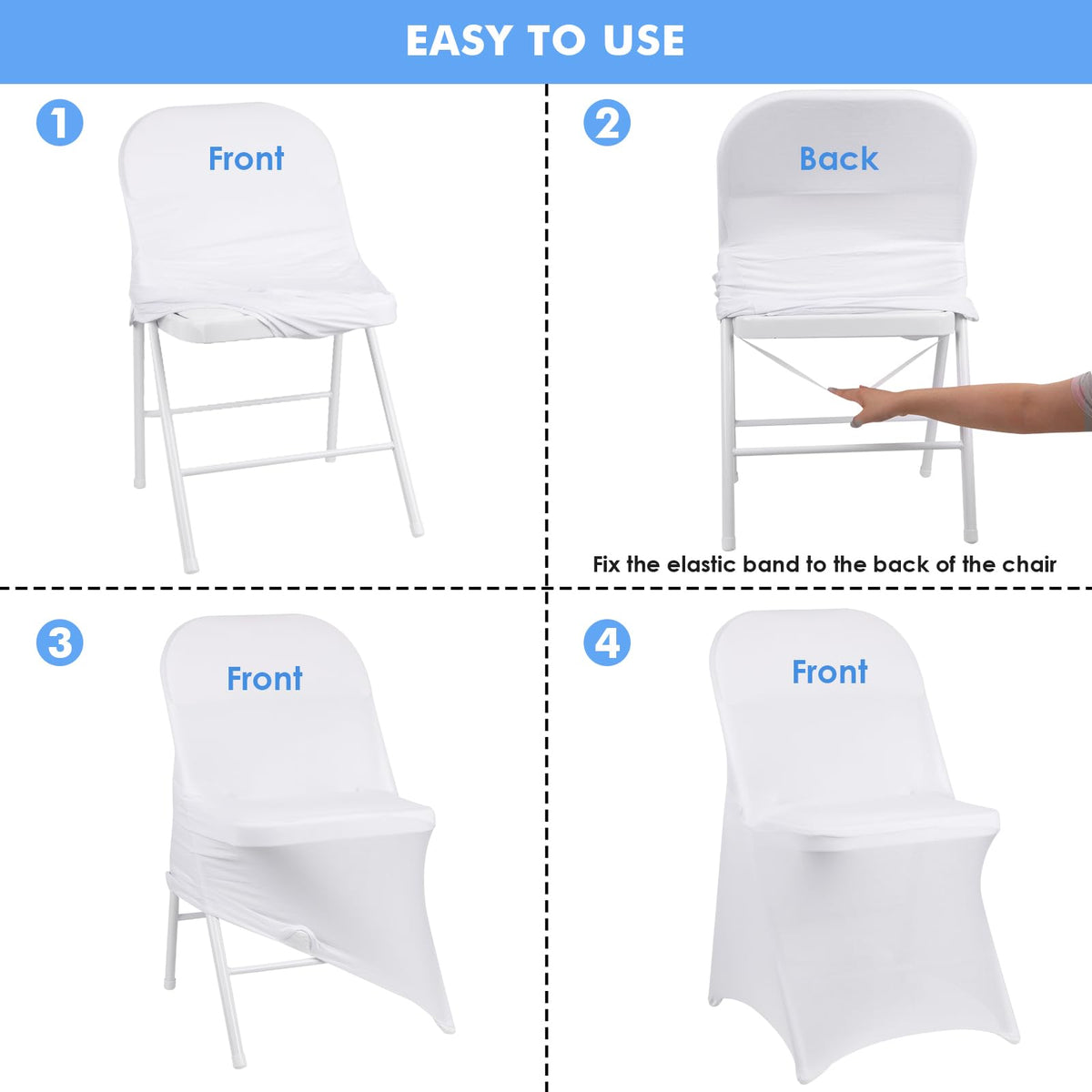 Fixwal chair cover being machine-washed after event for easy care