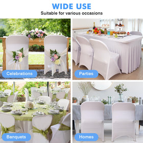Fixwal white chair cover transforms simple chairs into elegant banquet seating