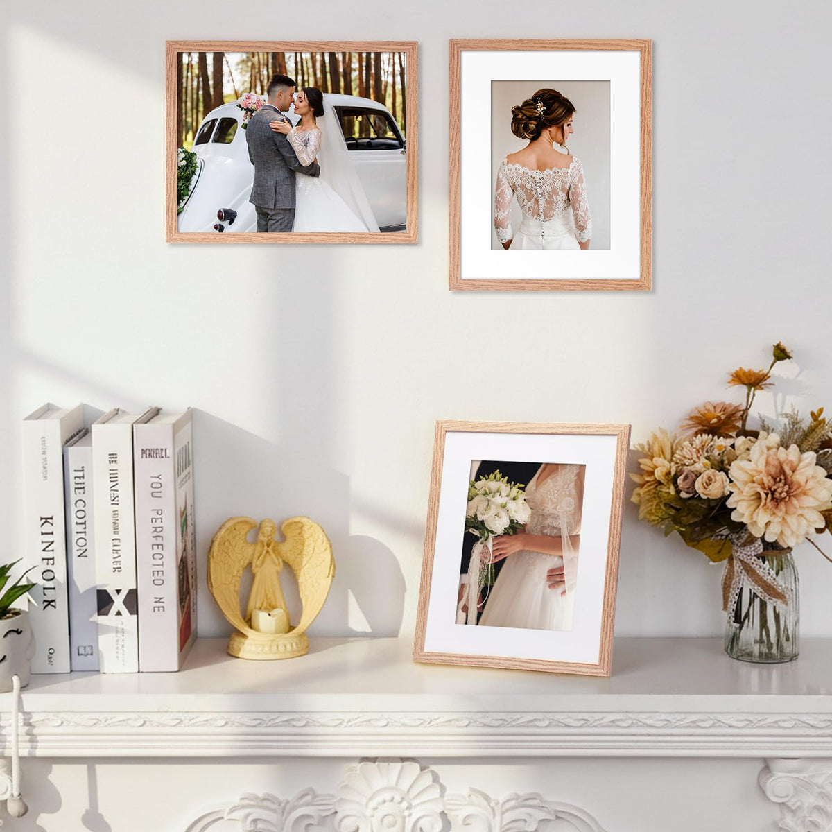 Fixwal frame with shatterproof glass protects photos while preserving clarity.