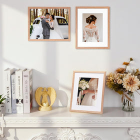 Fixwal frame with shatterproof glass protects photos while preserving clarity.