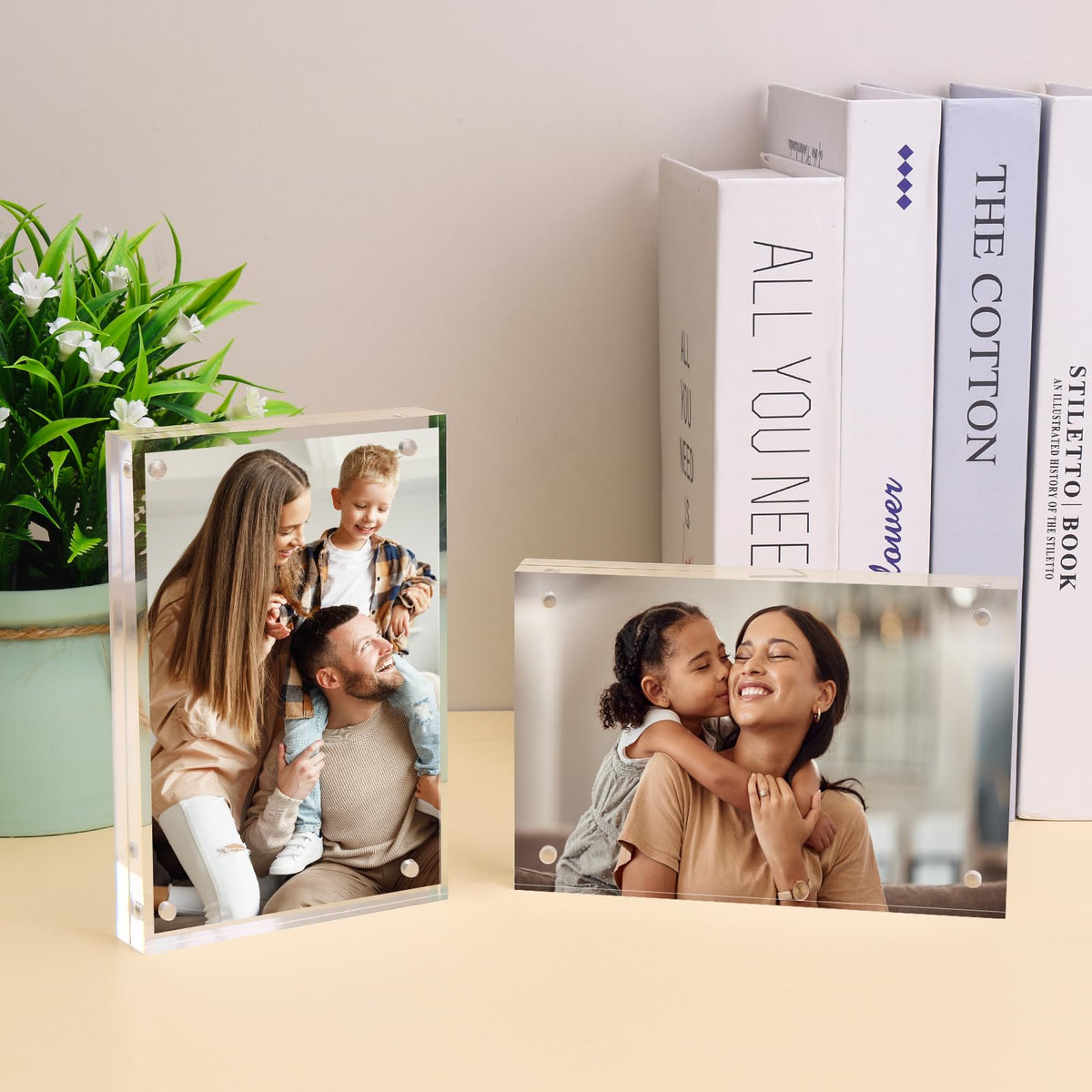 Fixwal 8x10 frame with magnetic corners securely holds front and back