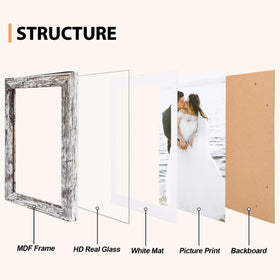 Back of Fixwal frame with hanging hardware for vertical or horizontal display.