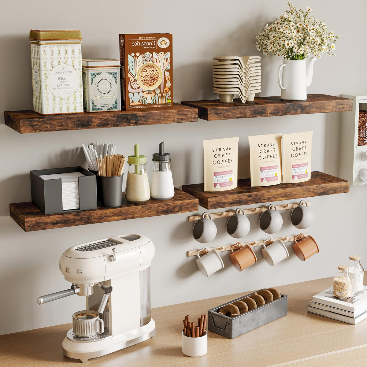 Fixwal bedroom shelf showcases photos and keepsakes