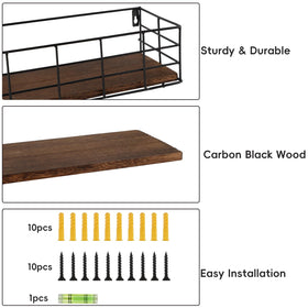 Fixwal black metal wire-frame fence safeguarding items on shelves