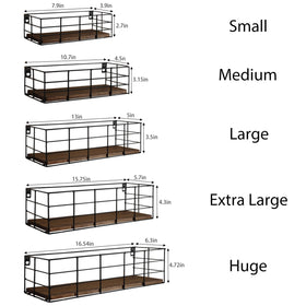 Fixwal carbon-black paulownia wood shelves close-up, showcasing craftsmanship.