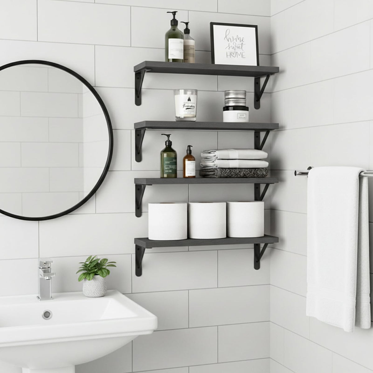Fixwal cat-friendly shelves doubling as cozy elevated perches.