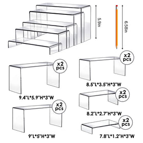 Fixwal clear riser stand highlighting jewelry and perfumes with maximum visibility