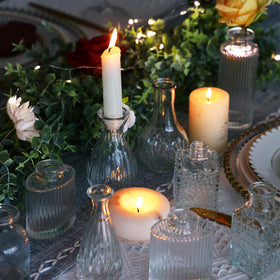 Fixwal clear small vases ideal for small blooms or dried flowers