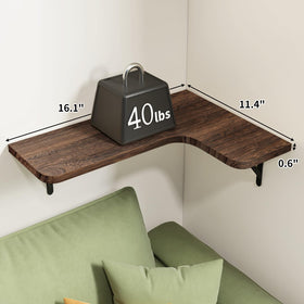 Fixwal corner shelves brackets close-up shows sturdy metal support.