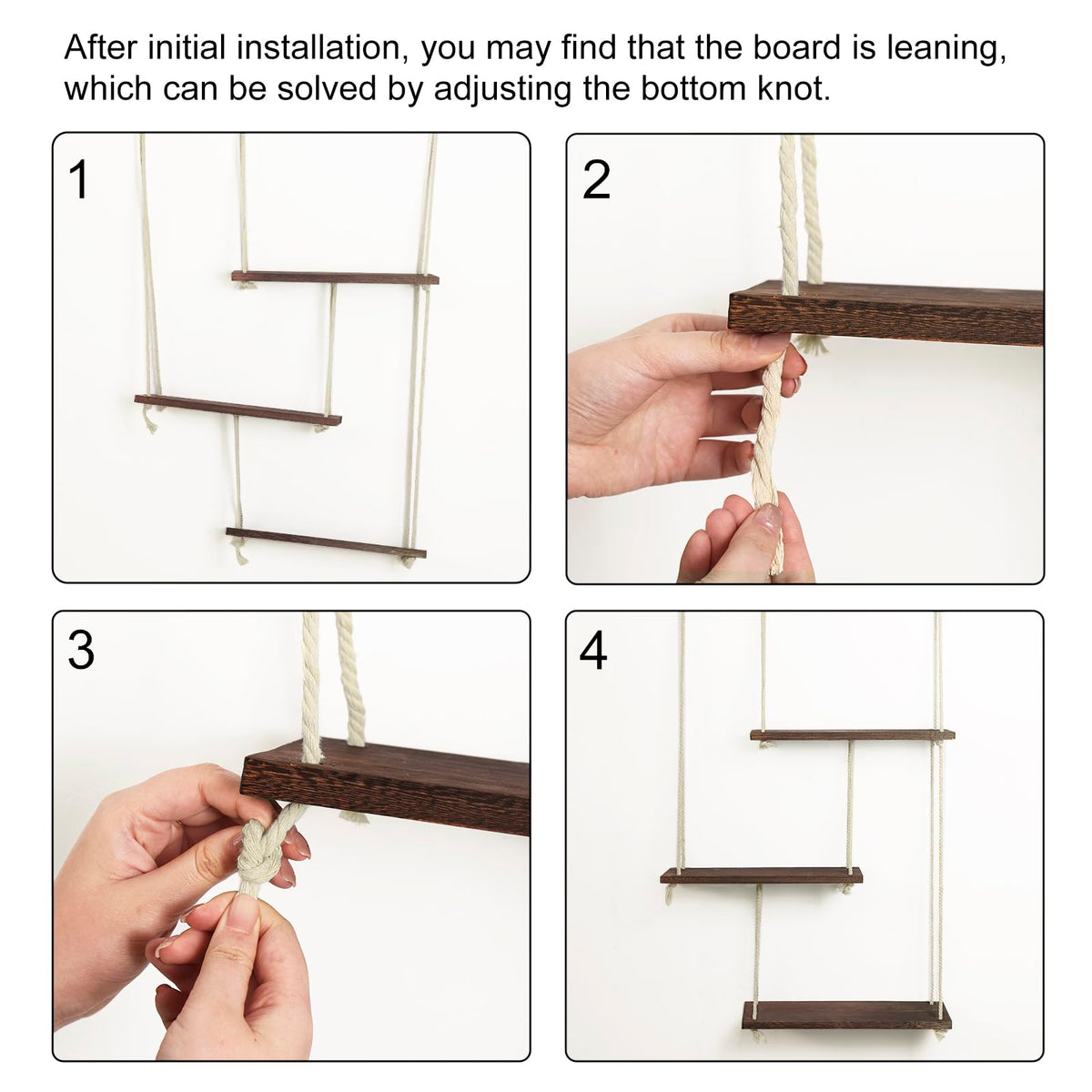 Fixwal dark brown wood shelf enhances corner storage and style.