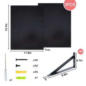 Fixwal deep floating shelves in black finish for bold room accents.