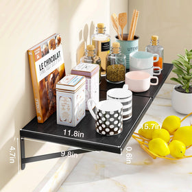 Fixwal deep floating shelves wall-mount bottom brackets for a different modern look.