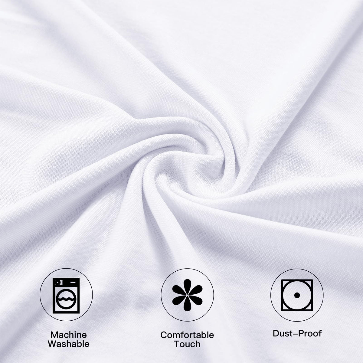 Fixwal easy-clean spandex tablecloth washes in cold water for quick reuse.