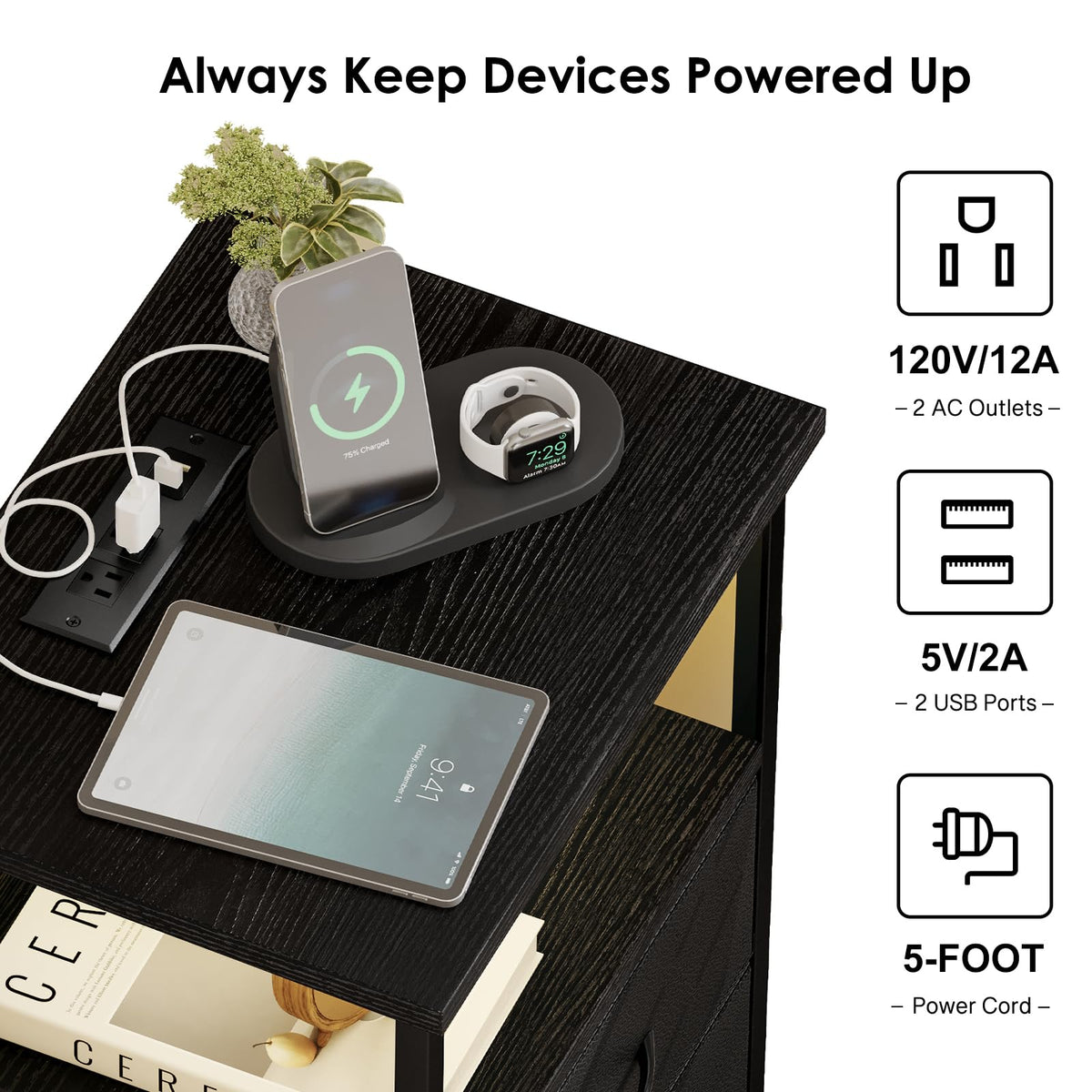 Fixwal easy-install nightstand fits compact spaces in about 15 minutes.