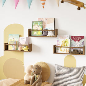 Fixwal easy-install wall shelves hold up to 20 lbs when secured.