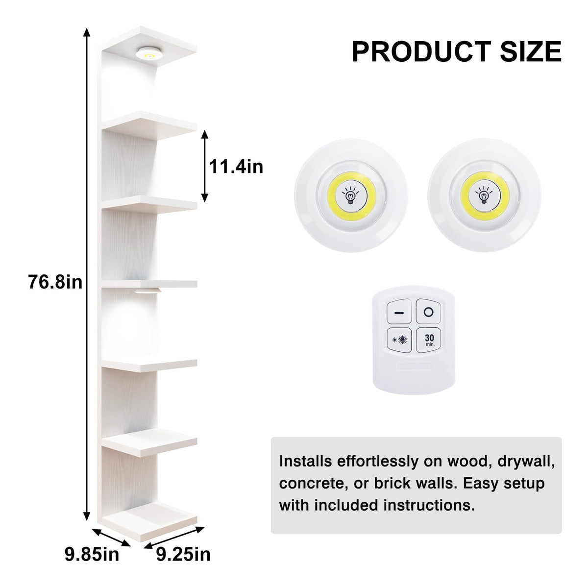 Fixwal engineered-wood shelf shows strong, non-toxic support for decor