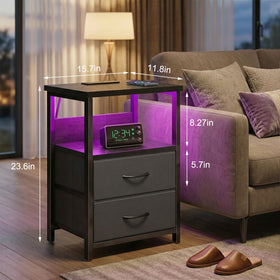 Fixwal fabric drawer storage keeps keys, glasses, and small items organized.