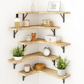 Fixwal floating shelves set5 corner shelves for compact storage
