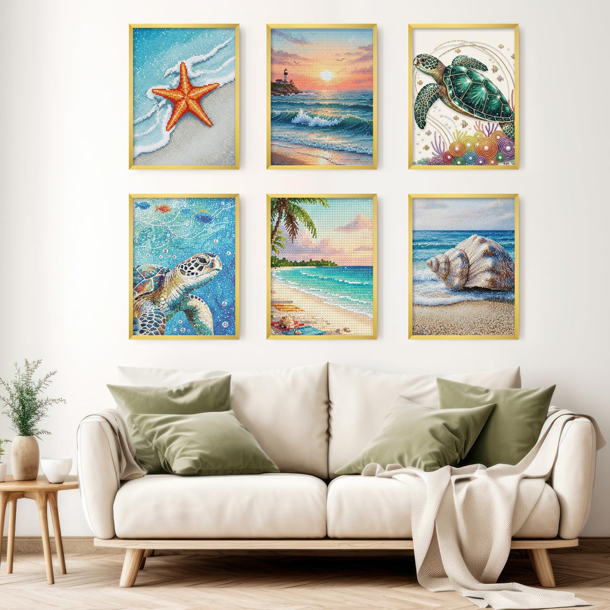 Fixwal gold frame with thin border enhances photos.