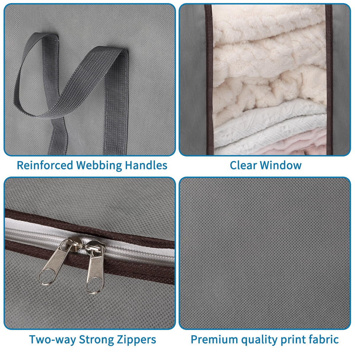 Fixwal grey 120L bedding bag ideal for seasonal items