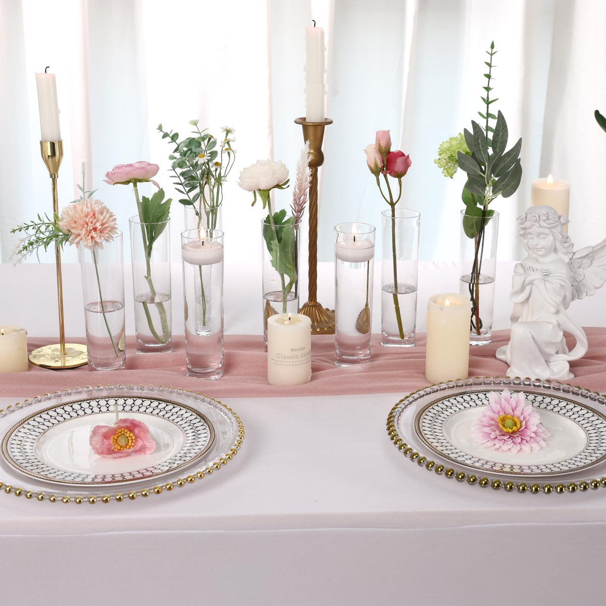 Fixwal heavy-base bud vases provide stable centerpieces for events and home decor.