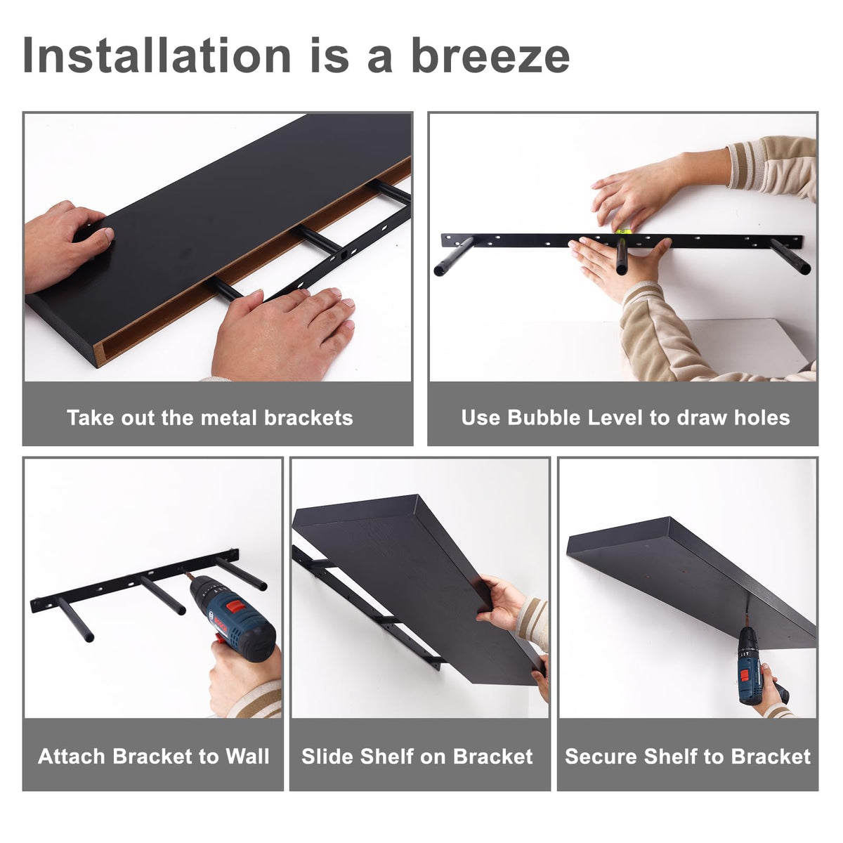 Fixwal included hardware ensures quick, secure installation and mounting