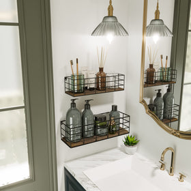 Fixwal kitchen, bathroom, living room organization using wall shelves efficiently