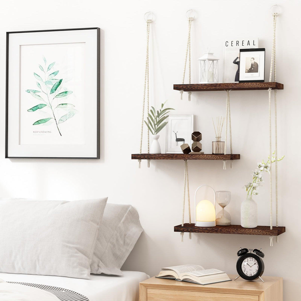 Fixwal kitchen spice shelf display provides extra space for jars.