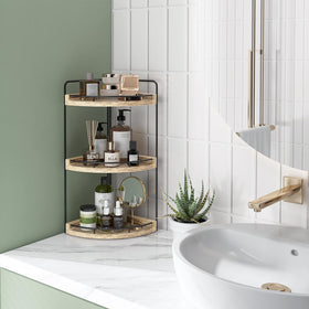 Fixwal kitchen toiletries organizer keeps essentials within reach.