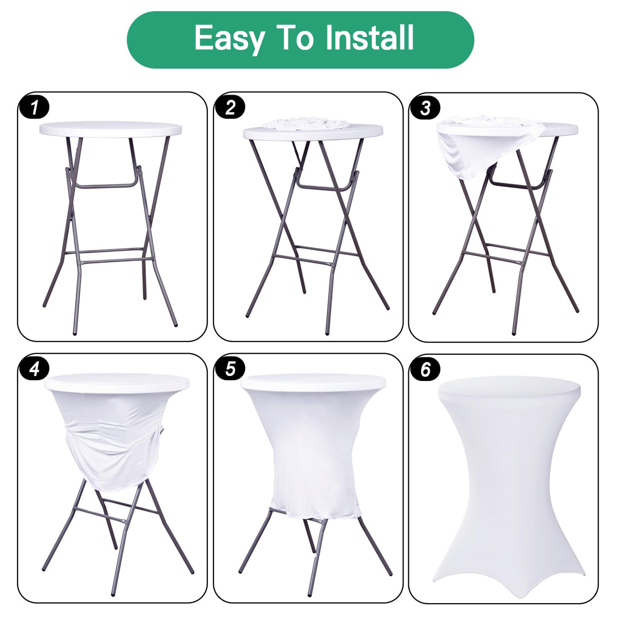 Fixwal leg-pocket design secures tablecloth, protecting legs and preventing slips in windy settings.