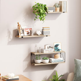 Fixwal living room and bathroom decor with versatile wall shelf setup.