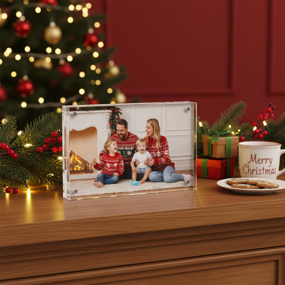 Fixwal minimalist acrylic frame blends with room decor