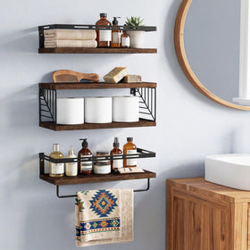 Fixwal solid wood with rust-resistant metal frame for lasting use