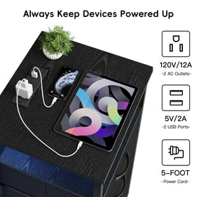 Fixwal nightstand adjustable feet provide stability on uneven floors.