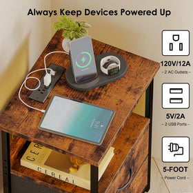 Fixwal night stand adjustable legs ensure stability on uneven floors