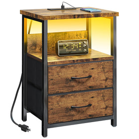 Fixwal night stand with LED RGB lighting enhances bedroom ambience
