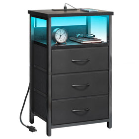 Fixwal nightstand LED strip close-up showing vibrant ambient lighting for a cozy bedroom.