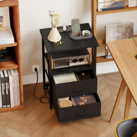 Fixwal Night Stand Open Shelves show extra display space for books and decor