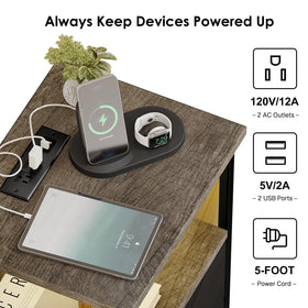 Fixwal nightstand PU finish offers durable, easy-to-clean surface.