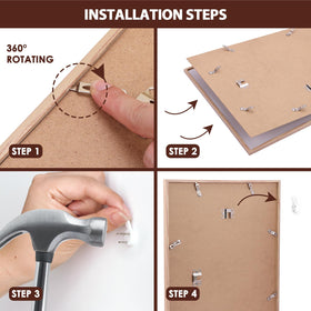 Fixwal included non-marking nails ensure clean wall mounting