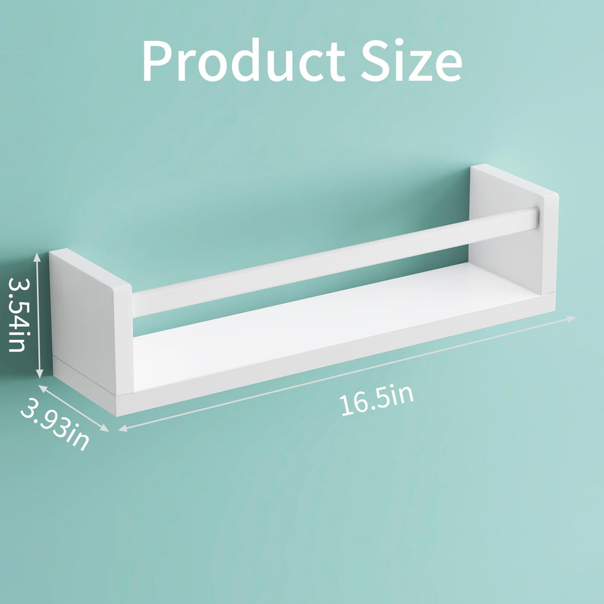 Fixwal nursery wall shelves wood-4-pack keeps storybooks organized and accessible.