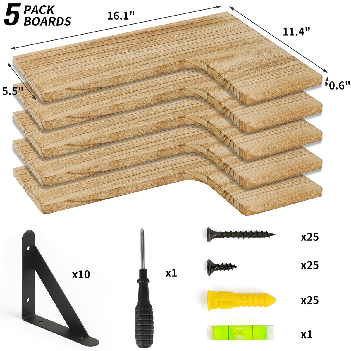 Fixwal paulownia wood shelves offer durable, lightweight organization