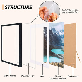 Fixwal 5x7 black frame front ideal for family photos.