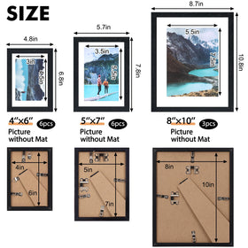 Fixwal 8x10 black frame front with clear plexiglas for protected memories.