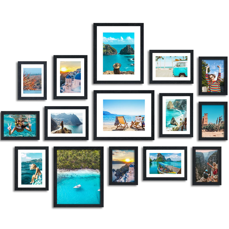 Fixwal picture frames set on a wall collage for a personalized gallery.