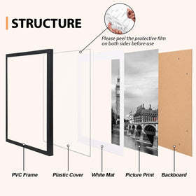 Fixwal PVC black frame offers lightweight durability.