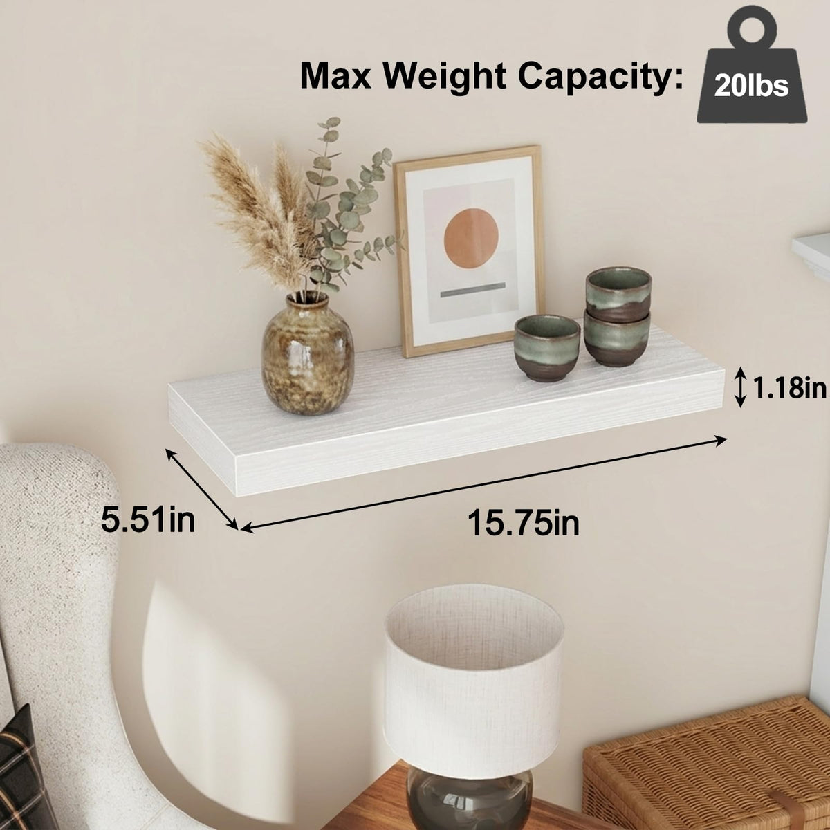 Fixwal rustic wood finish shelves show natural grain for rustic decor